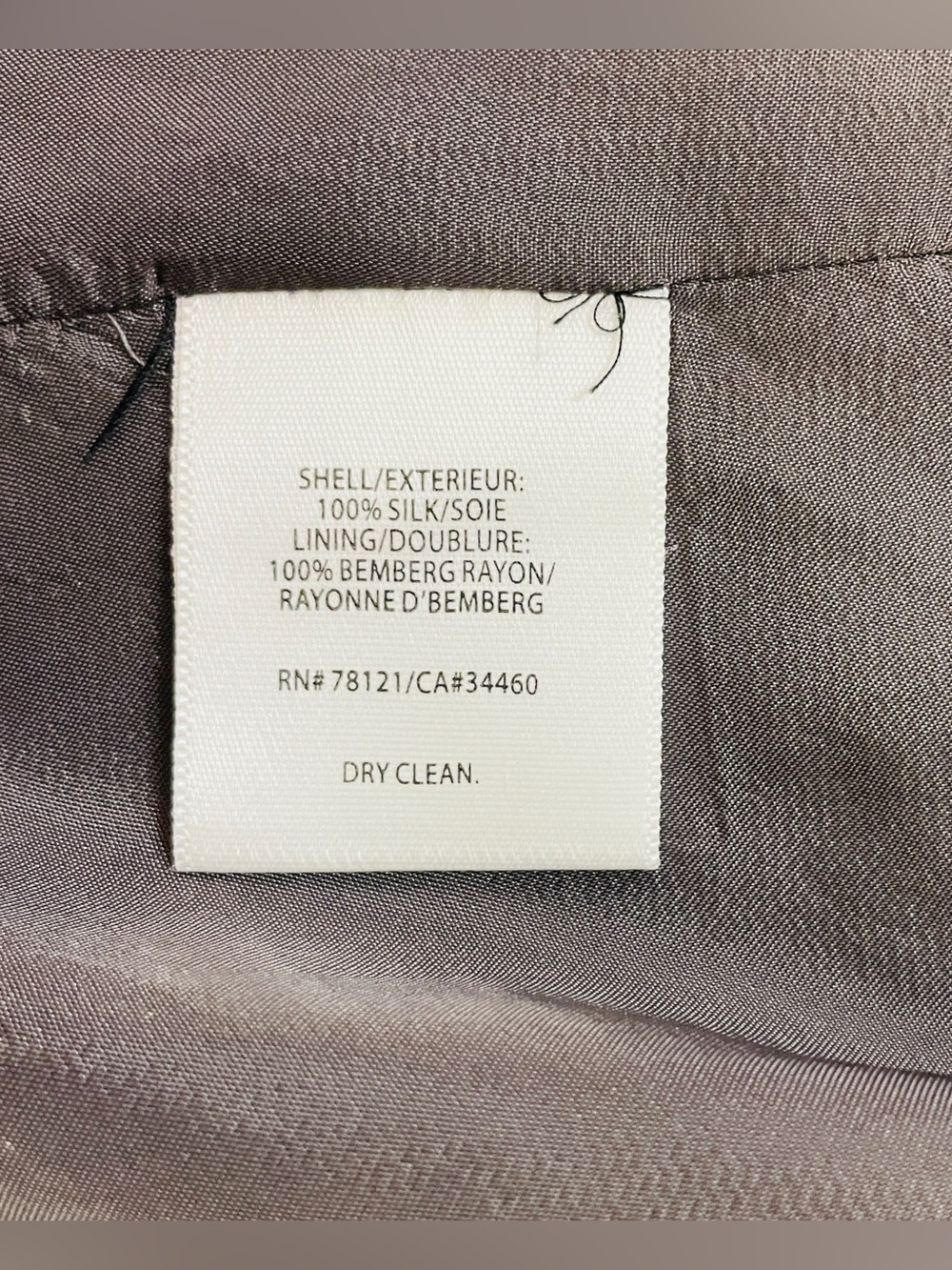Eileen Fisher 100% Silk Charcoal Grey Draped Midi Dress M Bemberg Lined - Picture 6 of 6
